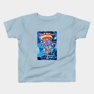 Super Rare Golden Space Jellyfish (Rough Distressed Texture) Kids T-Shirt